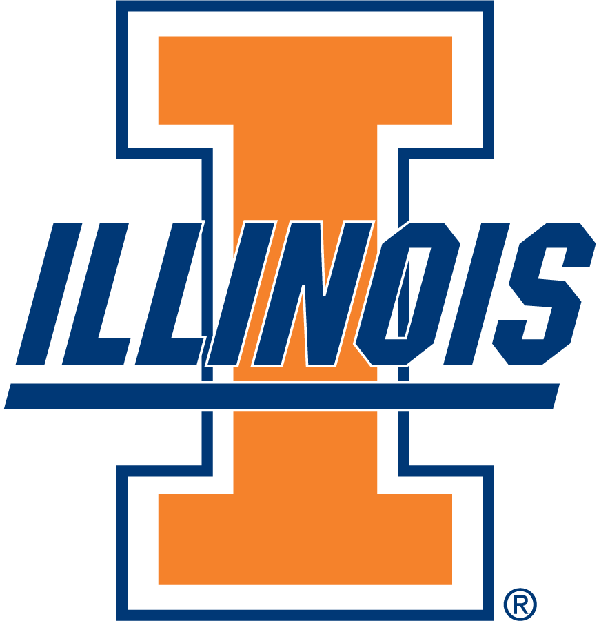 Illinois Fighting Illini Chief Illiniwek 4.5x4.5 in Metallic Decal